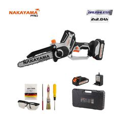 EC1200 Κλαδευτικό Αλυσοπρίονο Μπαταρίας 20cm 21V (2x2.0Ah) - ΜΕ ΜΠΑΤΑΡΙΑ & ΦΟΡΤΙΣΤΗ - NAKAYAMA (#075004)