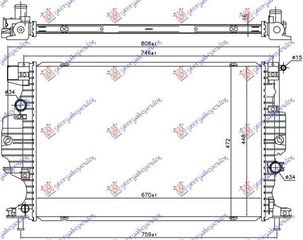 Ψυγείο Νερού 2.0 TDCi (T7C) (Μηχανικό Σασμάν) (67x44.8) Ford Galaxy 2015-2019