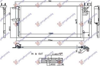 Ψυγείο A/C 1.5 EcoBoost (72.8x36.1x1.6) Ford Focus 2011-2014