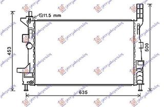 Ψυγείο Νερού 1.5 TDCi/Econetic (Μηχανικό Σασμάν) (54.3x36.2x2.6) Ford C-Max 2010-2014