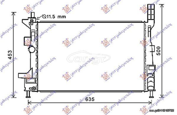 Ψυγείο Νερού 1.5 TDCi/Econetic (Μηχανικό Σασμάν) (54.3x36.2x2.6) Ford C-Max 2010-2014