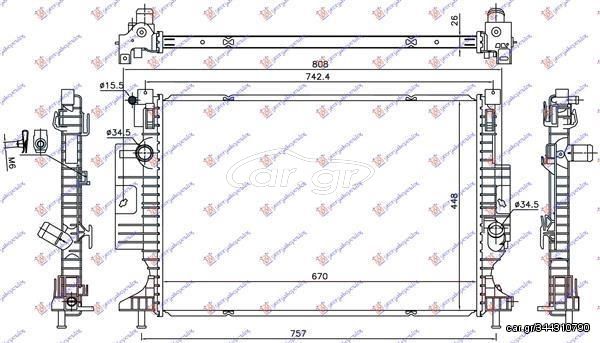 Ψυγείο Νερού 1.5 EcoBoost/2.0 TDCi [2015 Και Μετά] (67x44.8x2.6) Ford C-Max 2014-