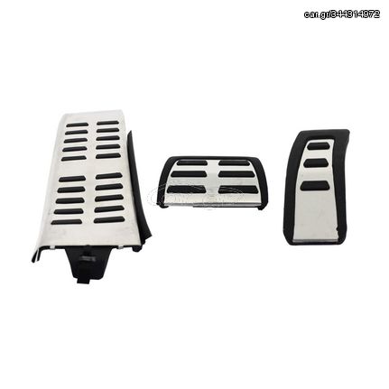 Πεντάλ Αλουμινίου Κουμπωτά Και Footrest Για Audi A4 B8 08-15 / A5 08-16 / Q5 08-16 / A6 11-15 / A7 / Porsche Macan Αυτόματο Σετ 3 Τεμάχια KPAU03