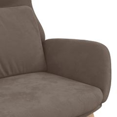 Πολυθρόνα Relax Καφέ Βελούδινη 341359-thumb-5