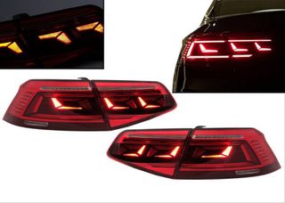 Πισινά Φανάρια Set Για VW Passat B8 3G (2015-2019) Limousine Sequential Dynamic Φλας B8.5 Design Red/Crystal