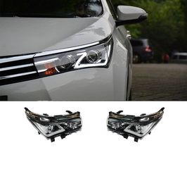 Μπροστινά Φανάρια Set Για Toyota Corolla E170 2014-2017 Led DRL Μαύρα