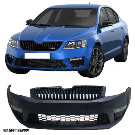 Μπροστινός Προφυλακτήρας Για Skoda Octavia III (3) 5E 14-16 Με Μαύρη Μάσκα RS Look