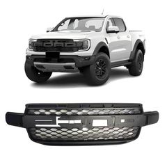 Μάσκα Για Ford Ranger T9 2022+ XLT / Sport / Wild Trak Raptor Type Μαύρο Ματ 