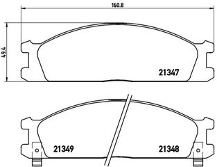 Σετ τακάκια, δισκόφρενα BREMBO P24026 Ford Maverick 2700cc TD 100ps 1993-1996 (26296AA050,26296AA051,26296PA020,4100010G08,4106005N90)