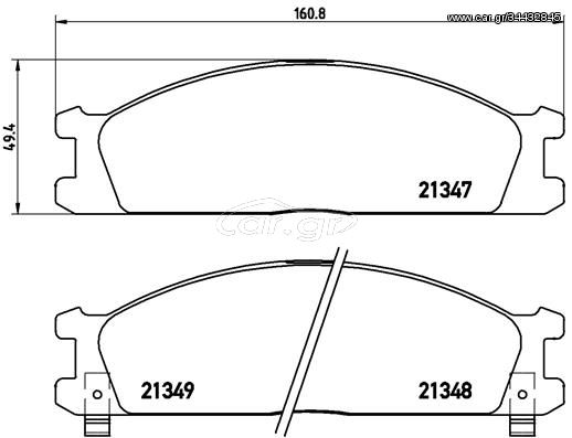 Σετ τακάκια, δισκόφρενα BREMBO P24026 Ford Maverick 2700cc TD 100ps 1993-1996 (26296AA050,26296AA051,26296PA020,4100010G08,4106005N90)