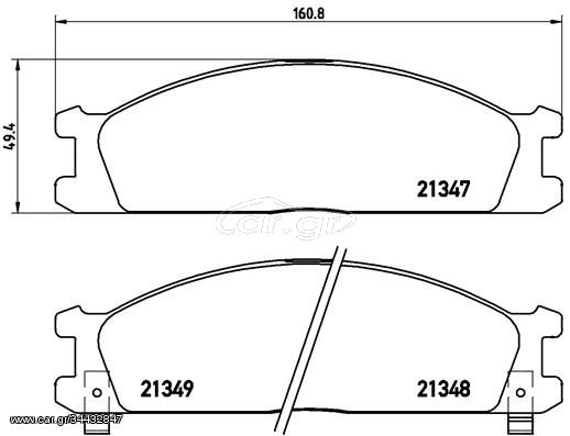 Σετ τακάκια, δισκόφρενα BREMBO P24026 Ford Maverick 2400cc 124ps 1993-1996 (26296AA050,26296AA051,26296PA020,4100010G08,4106005N90)