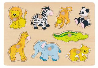 GOKI - Zoo animals, lift-out puzzle - (57874) / Toys