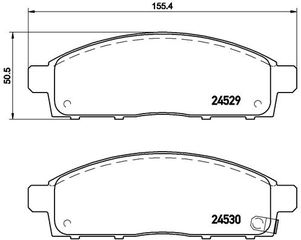 Σετ τακάκια, δισκόφρενα BREMBO P54038 Fiat Fullback 2400cc D 4x4 150ps 2016-Σήμερα (0006000609714,0006000609715,4605A198,4605A284,4605B290)