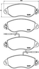 Σετ τακάκια, δισκόφρενα BREMBO P56042 Nissan Cabstar 3000cc 110ps 2000-2004 (410609X225,410609X226)