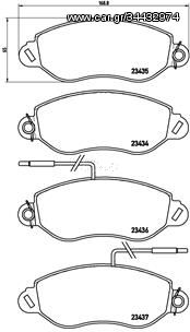 Σετ τακάκια, δισκόφρενα BREMBO P56042 Nissan Cabstar 3000cc 110ps 2000-2004 (410609X225,410609X226)