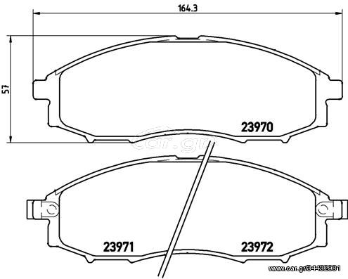 Σετ τακάκια, δισκόφρενα BREMBO P56049 Nissan Navara D22 2500cc D 83ps 1998-2005 (4106072025,410607Z026,41060VK190,D1060VK100,D1060VK190)