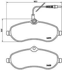 Σετ τακάκια, δισκόφρενα BREMBO P61096 Citroen Jumpy Van 2000cc HDI 4x4 120ps 2010- (0009467548988,1611839880,1617279580,1623160380,425363)