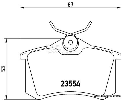 Σετ τακάκια, δισκόφρενα BREMBO P85020 Audi A1 1400cc TDI 90ps 2014-2018 (1001096,1027640,1027650,1029782,1115107)