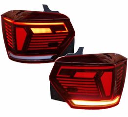 Πισινά Φανάρια Set Για Vw Polo AW 2018+ Led R-Line Look Red/Crystal