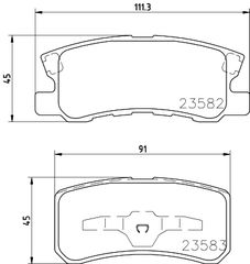 Σετ τακάκια, δισκόφρενα MINTEX MDB2080 Citroen C4 Aircross 1600cc 122ps 2012- (068020256AA,1606294580,425390,425391,425448)