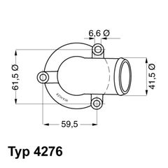 Θερμοστάτης, ψυκτικό υγρό WAHLER 427687D Mercedes-Benz C-Class W202 2000cc C200 136ps 1994-2000 (1102000315,1112000315,1112030375)