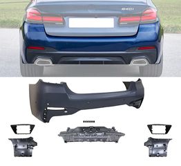 Προφυλακτήρας πίσω με PDC κατάλληλο για BMW 5 (G30) Sedan (2016-2023) M-Tech, Χωρίς Diffuser