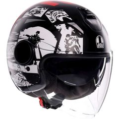 Κράνος Jet AGV Eteres ECE 22.06 History Matt Black/White/Red