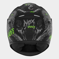 Κράνος Nox N731 Zumbi Junior ECE 22.06 mat μαύρο/fluo-thumb-1