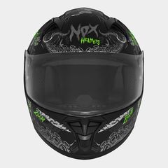 Κράνος Nox N731 Zumbi Junior ECE 22.06 mat μαύρο/fluo-thumb-2