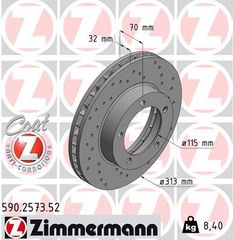 ZIMMERMANN ΔΙΣ/ΚΕΣ ΤΡΥΠΗΤΕΣ SPORT ZIMMERMANN 590.2573.52