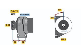 BOSCH BX ΔΥΝΑΜΟ VOLVO BOSCH 0986046310