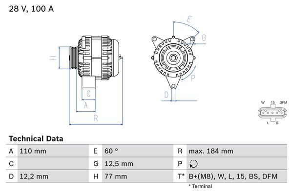BOSCH BX ΔΥΝΑΜΟ BOSCH 0 986 042 390