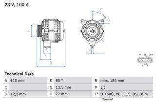 BOSCH BX ΔΥΝΑΜΟ BOSCH 0 986 042 390