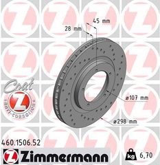 ZIMMERMANN ΔΙΣ/ΚΕΣ ΤΡΥΠΗΤΕΣ SPORT PORSCHE ZIMMERMANN 460.1506.52