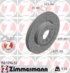 ZIMMERMANN ΔΙΣ/ΚΕΣ ΤΡΥΠΗΤΕΣ SPORT  BMW ZIMMERMANN 150.1294.52