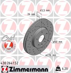 ZIMMERMANN ΔΙΣ/ΚΕΣ ΤΡΥΠΗΤΕΣ SPORT ZIMMERMANN 430.2641.52