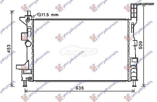 Ψυγείο Νερού 1.5 Diesel (Μηχανικό Σασμάν) (54.3x36.2x2.6) Ford Kuga 2020-