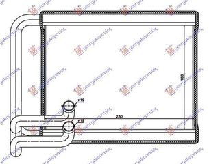 Ψυγείο Καλοριφέρ (Brazed) (16.5x22.5x2.6) Hyundai Sonata 2011-2015