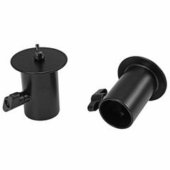 OMNITRONIC BOB-4 Stand Adapter with Stand Sleeve for 35 mm Tube, M8 thread black (PAIR) - OMNITRONIC