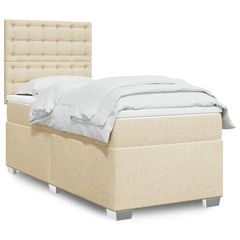 ΚΡΕΒΑΤΙ BOXSPRING ΜΕ ΣΤΡΩΜΑ ΚΡΕΜ 80 X 200 ΕΚ. ΥΦΑΣΜΑΤΙΝΟ 3290334