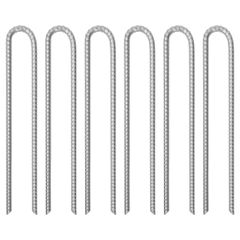 Πασσαλάκια Σκηνής Σχήμα U6 τεμ. 41,5εκ. Ø12 χιλ. Γαλβαν. Ατσάλι 4009349