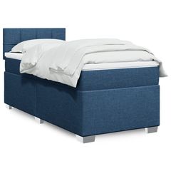 ΚΡΕΒΑΤΙ BOXSPRING ΜΕ ΣΤΡΩΜΑ ΜΠΛΕ 90X190 ΕΚ.ΥΦΑΣΜΑΤΙΝΟ 3285749