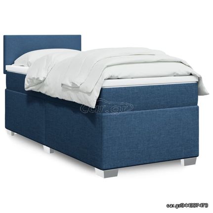 ΚΡΕΒΑΤΙ BOXSPRING ΜΕ ΣΤΡΩΜΑ ΜΠΛΕ 80X200 ΕΚ. ΥΦΑΣΜΑΤΙΝΟ 3285714