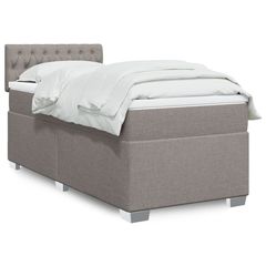 ΚΡΕΒΑΤΙ BOXSPRING ΜΕ ΣΤΡΩΜΑ TAUPE 100 X 200 ΕΚ. ΥΦΑΣΜΑΤΙΝΟ 3285810