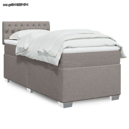 ΚΡΕΒΑΤΙ BOXSPRING ΜΕ ΣΤΡΩΜΑ TAUPE 100 X 200 ΕΚ. ΥΦΑΣΜΑΤΙΝΟ 3285810