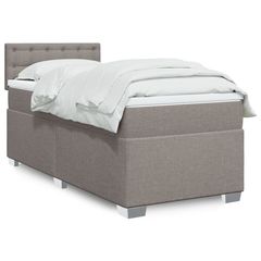 ΚΡΕΒΑΤΙ BOXSPRING ΜΕ ΣΤΡΩΜΑ TAUPE 90X190 ΕΚ.ΥΦΑΣΜΑΤΙΝΟ 3285761