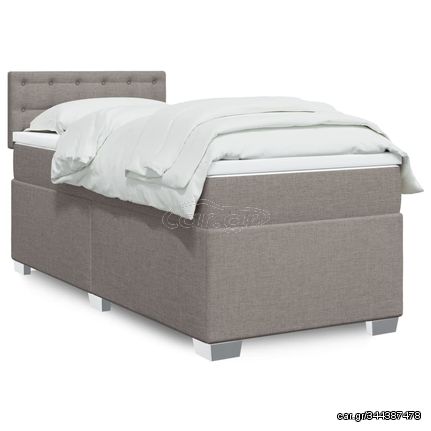 ΚΡΕΒΑΤΙ BOXSPRING ΜΕ ΣΤΡΩΜΑ TAUPE 90X190 ΕΚ.ΥΦΑΣΜΑΤΙΝΟ 3285761