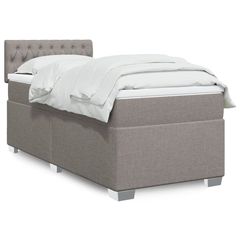 ΚΡΕΒΑΤΙ BOXSPRING ΜΕ ΣΤΡΩΜΑ TAUPE 90X190 ΕΚ.ΥΦΑΣΜΑΤΙΝΟ 3285754