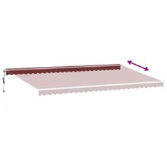 vidaXL Τέντα Πτυσσόμενη Αυτόματη Μπορντό 600x350 εκ.-thumb-4