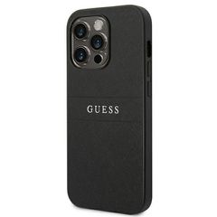 Guess Saffiano Strap Case for iPhone 14 Pro - Black-thumb-1